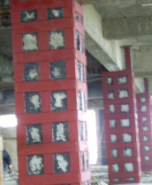 外包型钢加固法加固